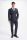 Double-breasted suit in cavani dark blue stretch wool