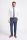 Abito blu a quadretti piccolo con gilet lana stretch