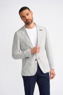 Giacca cavani grigia in misto lino sfoderata modern fit