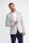 Grey cavani jacket in unlined linen blend modern fit