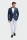 Giacca blu cavani in misto lino sfoderata modern fit
