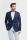 Giacca blu cavani in misto lino sfoderata modern fit