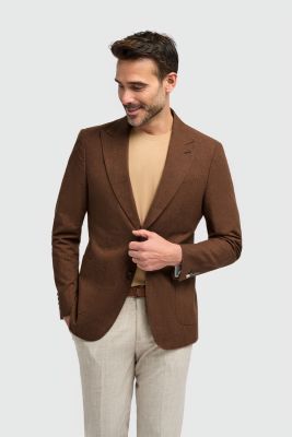 Giacca ruggine cavani misto cotone sfoderata modern fit