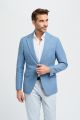 Giacca celeste spigata cavani in cotone modern fit