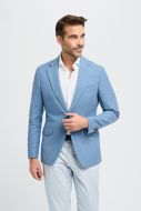 Giacca celeste spigata cavani in cotone modern fit