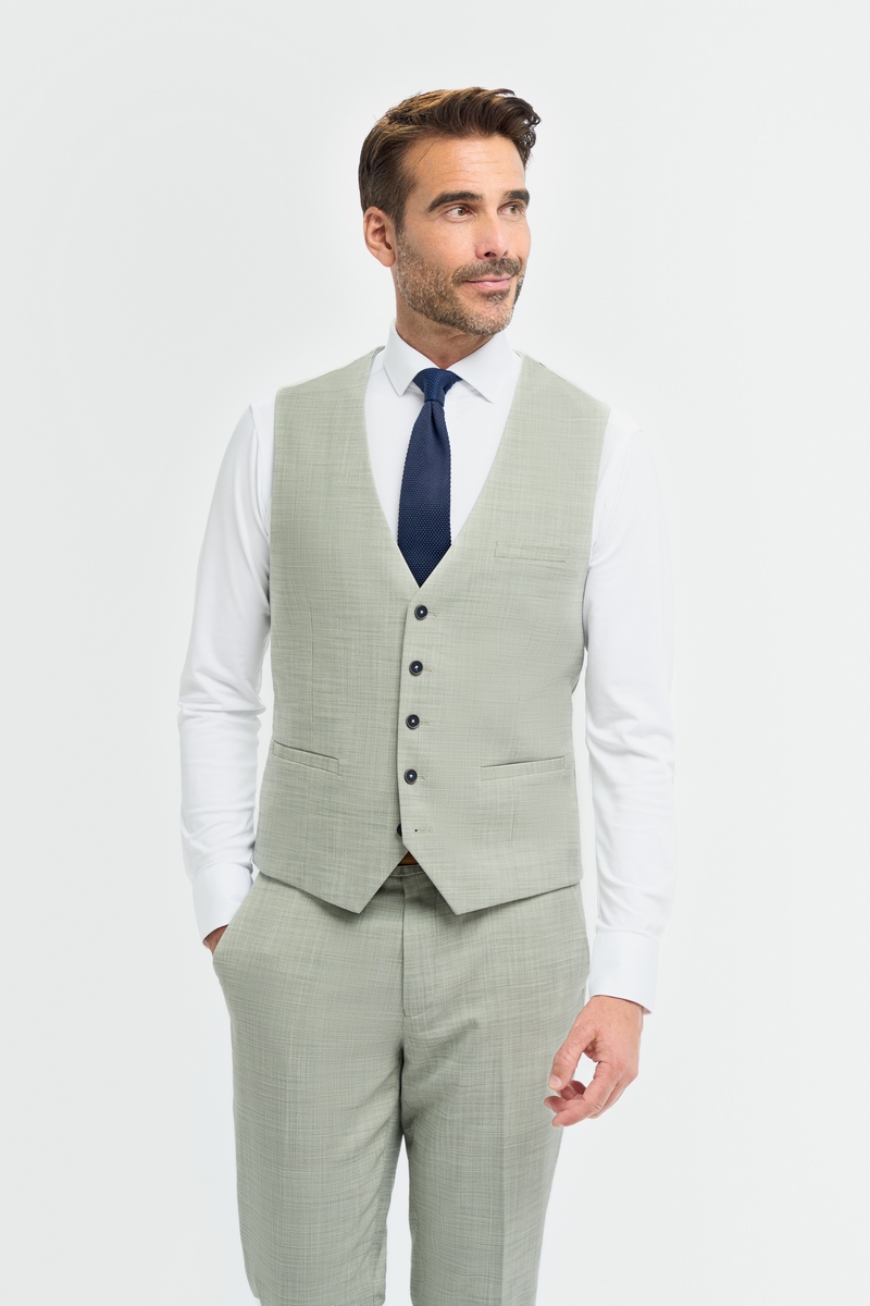 SIRRI Veste Da Abito Da Uomo Slim Fit A Quadri Da Cerimonia Formale, Verde Oliva, Venduta Separatamente Il Petto 50R - Foto 9