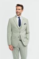 Abito cavani elegante verde salvia con gilet modern fit