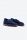 Vintage effect suede moccasin shoe in cavani blue