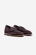 Scarpa mocassino scamosciato effetto vintage marrone cavani 