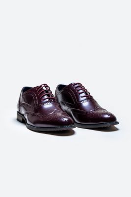 Scarpa stringata bordeaux cavani stile all'inglese  