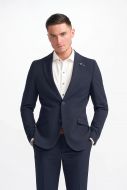 Abito blu cavani tessuto seersucker modern fit