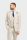 Beige checked cavani tweed dress with waistcoat.