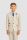 Abito bimbo cavani beige a quadri con gilet