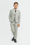Sage green cavani boy's suit with vest