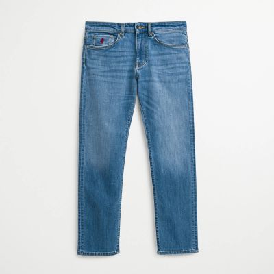 Regular fit jeans light wash denim stretch mcs