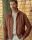 Blue sea barrier jacket with micro-perforated suede effect