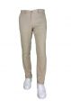 Beige sea barrier cotton and linen trousers modern fit