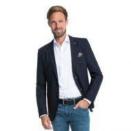 Blue blazer jacket white bros slim fit stretch wool