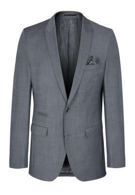 White bros drop four short light grey stretch wool dress