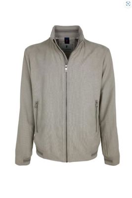 Light beige sea barrier jacket with micro-perforated suede-effect