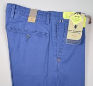 Sea barrier textured stretch cotton trousers navy blue