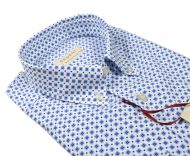 Regular-fit printed cotton tumbler shirt with breast pocket
