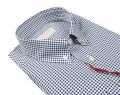 Camicia pancaldi blu in cotone stampato regular fit 