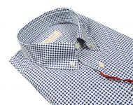 Blue pancaldi shirt in printed cotton regular fit