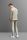 Beige pinstriped slim fit double-breasted unstructured jersey suit.