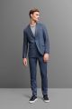 Slim fit blue pinstriped unstructured jacket in jersey