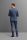 Slim fit blue pinstriped unstructured jacket in jersey