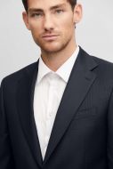 Blue checkered wool jacket drop four short by vitale barberis canonico