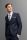 Abito extra slim fit digel blu micro disegno lana stretch