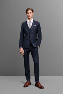 Digel extra slim fit blue micro design stretch wool suit