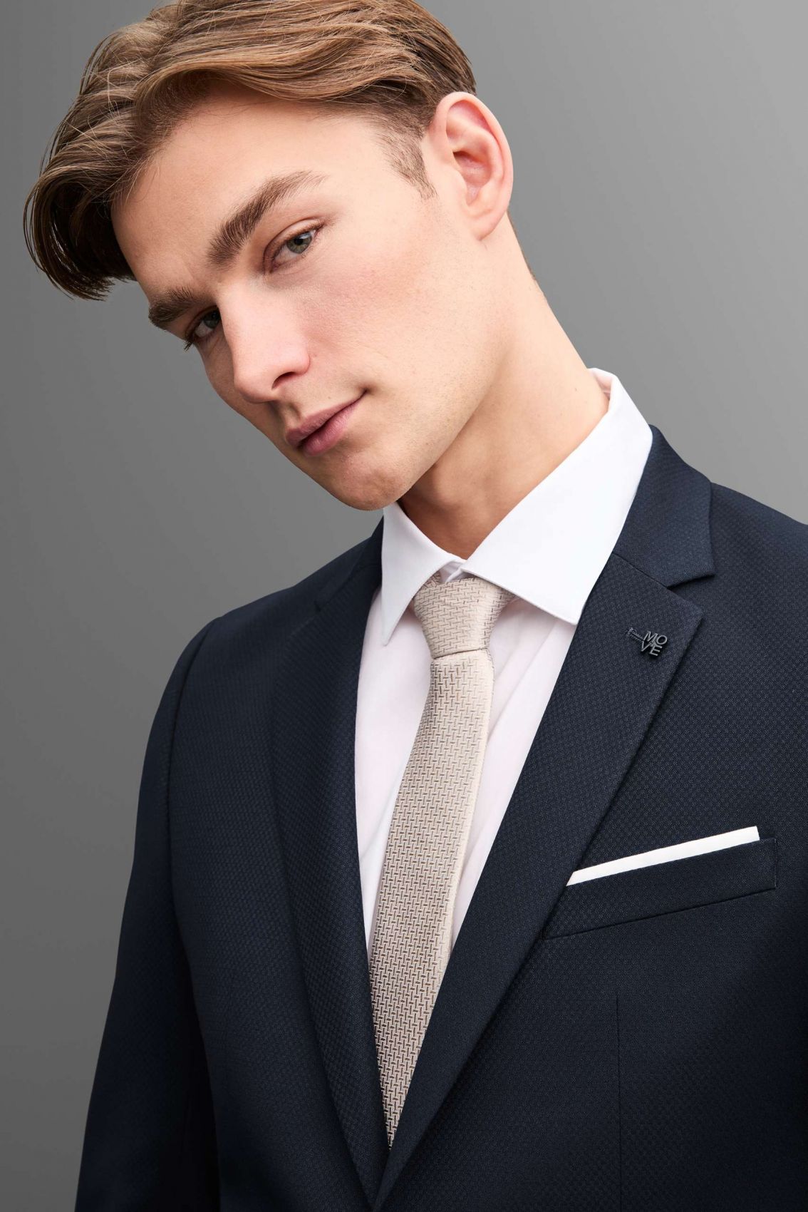 Abito extra slim fit digel blu micro disegno stretch