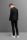 Abito extra slim fit digel nero micro disegno stretch