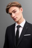 Extra slim fit digel black stretch micro pattern suit