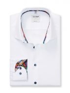 White olymp slim fit stretch cotton oxford shirt