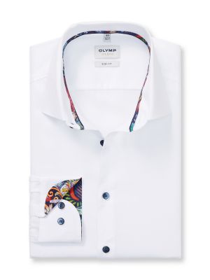 Camicia bianca olymp slim fit cotone oxford stretch