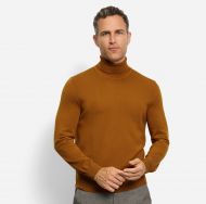 Maglione dolcevita ottone olymp in lana merino extra fine