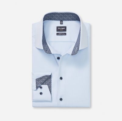 Camicia celeste olymp climate control modern fit