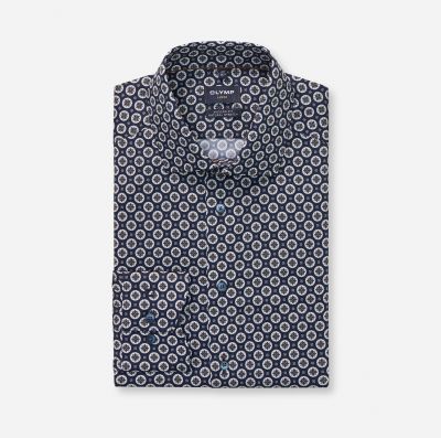 Camicia in cotone biologico stampato modern fit