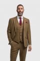 Brown tweed suit with waistcoat cavani