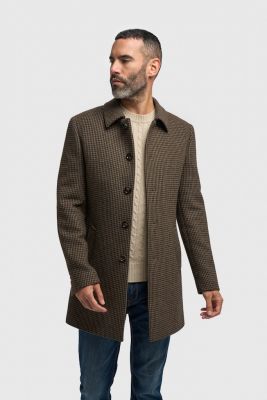 Cappotto marrone a quadri house of cavani 