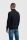 Blue turtleneck sweater cavani with cable knit pattern.