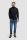 Blue turtleneck sweater cavani with cable knit pattern.