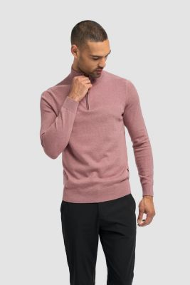 Lupetto con zip malva cavani lana e cotone