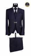 Blue groom's suit with korean collar