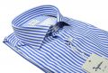 Camicia dynamo ingram slim fit a righe azzurro