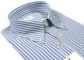 Blue striped Ingram shirt with button down collar regular fit